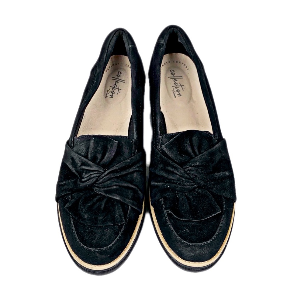 Clark’s Womens Black Suede Loafer - Picture 2 of 7